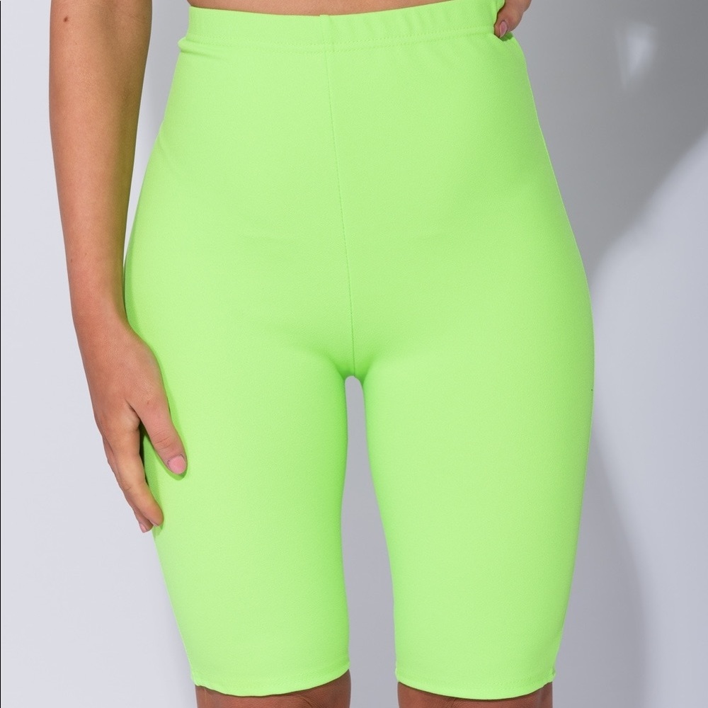Neon Green Cycle Shorts